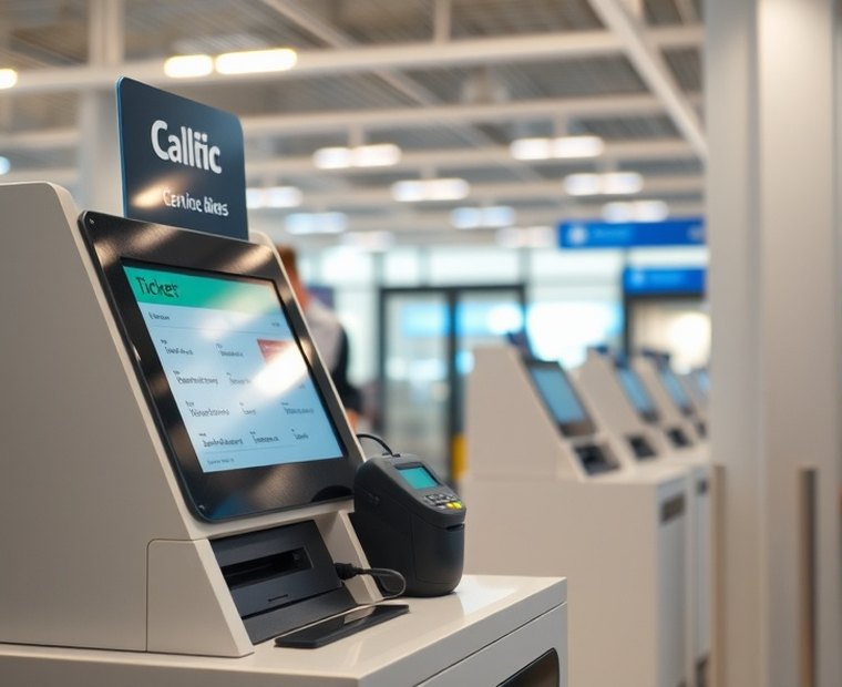 Queue call display in a bank branch