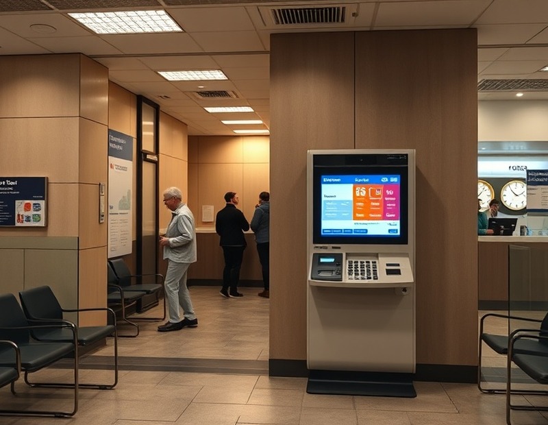 Orderly waiting area with a ticketing system